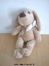 Chien-Jollybaby-Beige-marron-noeud-ecru