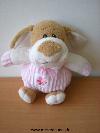 Chien---Marque-non-connue---Rose-blanc-beige-fleur-rose