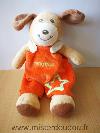 Chien-Nounours-Beige-salopette-orange-toutou-etoile-verte