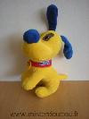 Chien-Sandy-Pitou-jaune-bleu-foulard-rouge-banania