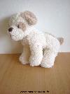 Chien-0-Ecru-beige-Billes-noires-pour-les-yeux--nez-marron