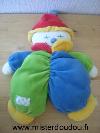 Clown-0-Vert-bleu-rouge-jaune-Tres-bon-etat-general-sauf-le-pompon-du-bonnet-use
