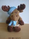 Elan-Softtoys-Elan-cerf-ou-renne-maron-echarpe-bleu