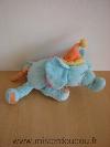 Elephant-Jollybaby-Bleu-clo-rose-bonnet-orange-Petite-tache-sur-l-oreille