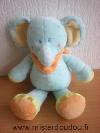 Elephant-Kiabi-baby-Bleu-vert-foulard-orange