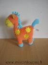 Girafe---marque-non-connue---Orange-fleurs-jaune-bleu