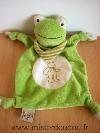 Grenouille-Les-petites-marie-Vert-blanc-ours-brode-bandana-raye-vert