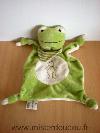 Grenouille-Les-petites-marie-Vert-blanc-ours-brode-foulard-vert-raye