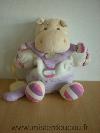 Hippopotame-Doudou-et-compagnie-Mauve-blanc-avec-escargot-jaune