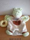 Hippopotame-Doudou-et-compagnie-Vert-beige-marron-anneau-jaune