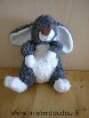 Lapin-0-Gris-blanc-nez-marron-Billes-noires-pour-les-yeux