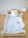 Lapin-Absorba-Raye-blanc-bleu-avec-etoiles---beige-dessous