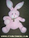 Lapin-Agf-mg-Rose-noeud-carreaux-marron-Avec-petite-balle-sous-le-bras