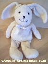 Lapin-Anna-club-plush-Beige-clair-interieur-des-oreilles-jaunes-Jaune-sous-les-pattes--petit-noeud-cordon-sous-le-menton