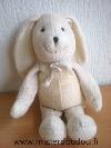 Lapin-Anna-club-plush-Beige-ecru-en-tissus-eponge-Grand-modele