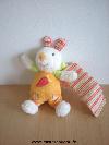 Lapin-Baby-sun-Blanc-orange-vert-avec-attache-scratch