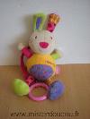 Lapin-Baby-sun-Explorer-jaune-violet-rise-vert-La-boite-a-musique-fonctionne-mal