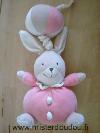 Lapin-Baby-sun-Rose-ecru-beige-Musical--boite-a-musique-dans-le-ballon