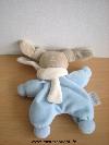 Lapin-Corolle-Patachou-bleu-beige-echarpe-blanche-Petit-modele