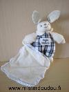 Lapin-Doudou-et-compagnie-Beige-clair-bleu-marrine-dantelle-blanche