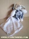 Lapin-Doudou-et-compagnie-Blanc-raye-bleu-avec-mouchoir-blanc