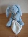 Lapin-Doudou-et-compagnie-Bleu-mouchoir-blanc