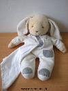 Lapin-Doudou-et-compagnie-Ecru-gris-mouchoir-blanc