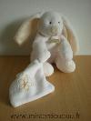 Lapin-Doudou-et-compagnie-Ecru-jaune-mouchoir-blanc-reflets-roses