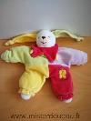 Lapin-Doudou-et-compagnie-Lapinou-semi-plat-mauve-rouge-jaune-vert