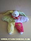 Lapin-Doudou-et-compagnie-Mauve-rouge-vert-jaune-Doudou-lapinou-semi-plat