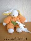 Lapin-Doudou-et-compagnie-Orange-poche-verte-baby-nat-mouchoir-blanc