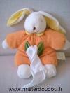 Lapin-Doudou-et-compagnie-Orange-poche-verte-mouchoir-blanc