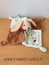 Lapin-Doudou-et-compagnie-Pim-ecru-marron-motif-fourmi