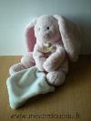 Lapin-Doudou-et-compagnie-Rose-mouchoir-blanc