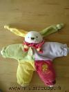 Lapin-Doudou-et-compagnie-Vert-jaune-violet-rouge-Lapinou-semi-plat