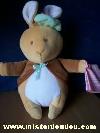 Lapin-Eden-Beige-marron-blanc-Lapin-tenant-un-mouchoir-rose-dans-sa-main