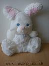 Lapin-Fisher-price-Puffalump-tissus-blanc-rose