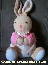 Lapin-Kaloo-Beige-rose-A-ete-recousu-au-niveau-de-la-pression-de-la-couche-culotte