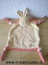 Lapin-Kaloo-Jaune-liseret-rose-dessous-blanc-Tissus-bouloche