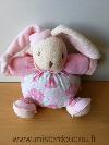 Lapin-Kaloo-Lilirose-blanc-rose-fleurs-Comme-neuf