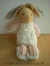 Lapin-Kaloo-Peluche-blanc-tissus-rose