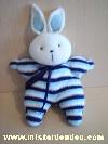 Lapin-Kiabi-baby-Raye-bleu-fonce-bleu-clair-blanc-En-tissus-eponge