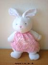 Lapin-Klorane-Blanc-robe-vichy-rose-j-aime-les-tendres-calins-Tissus-un-peu-bouloche