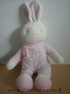 Lapin-Klorane-Raye-blanc-rose-Tout-en-velours