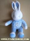 Lapin-Klorane-Raye-bleu-blanc-echarpe-bleue