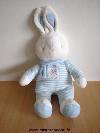 Lapin-Klorane-Raye-bleu-blanc-echarpe-bleue-Tout-en-velours