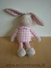 Lapin-Klorane-Rose-blanc-beige-carreaux