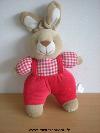 Lapin---marque-non-connue---Beige-salopette-rouge