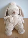 Lapin-Nicotoy-Beige-aveec-tete-de-lapin-brodee-echarpe-ecrue-bonnet-ecru-Grand-modele