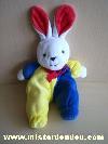 Lapin-Noukie-s-Bleu-jaune-blanc-rouge-Etat-tres-moyen..prix-reduit